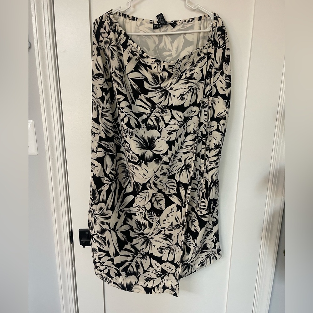 Silk long wrap skirt